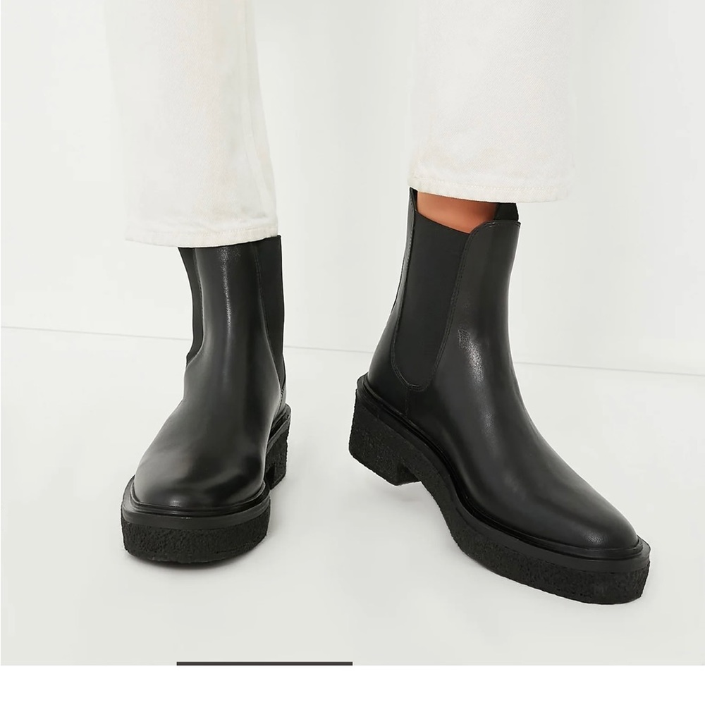 Loeffler Randall Black Leather Chelsea Boots